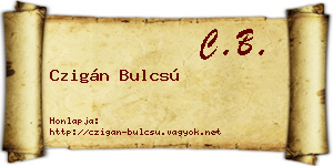 Czigán Bulcsú névjegykártya