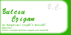 bulcsu czigan business card